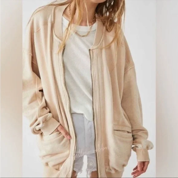 NEW Free People Robby Bomber in the color nomadic desert